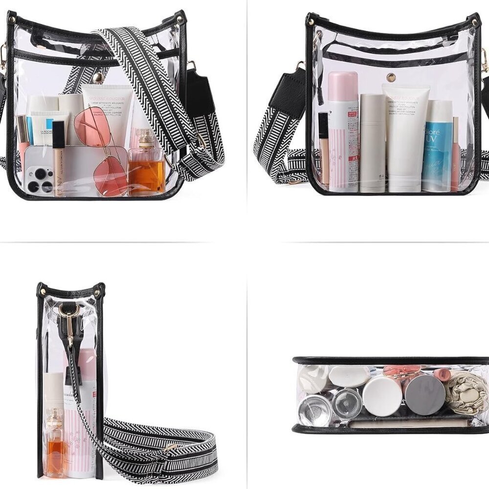 Clear Purse Stadium Approved Crossbody Bag Women Adjustable Strap Compact - Picture 6 of 7